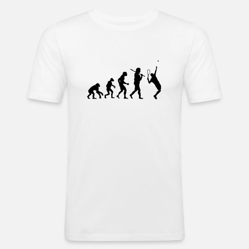 Evolution Tennis - Männer Slim Fit T-Shirt - Weiß