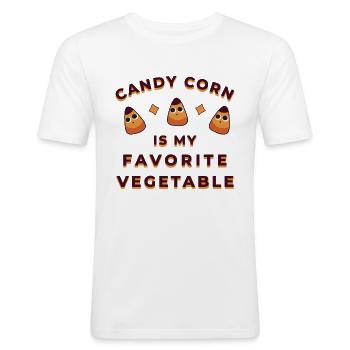 Candy Corn Halloween - Men's Slim Fit T-Shirt - white - Front - Nik (191cm)