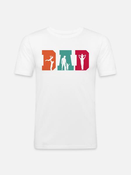 Father, Dad, Father's Day, - Men's Slim Fit T-Shirt - white