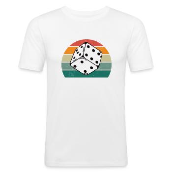 Jeu de société Jouer ensemble Jeu de société - T-shirt près du corps Homme - blanc - Devant - Nik (191cm)
