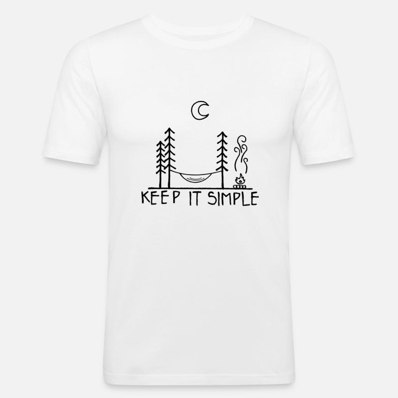 Keep it Simple Hängematte - Männer Slim Fit T-Shirt - Weiß