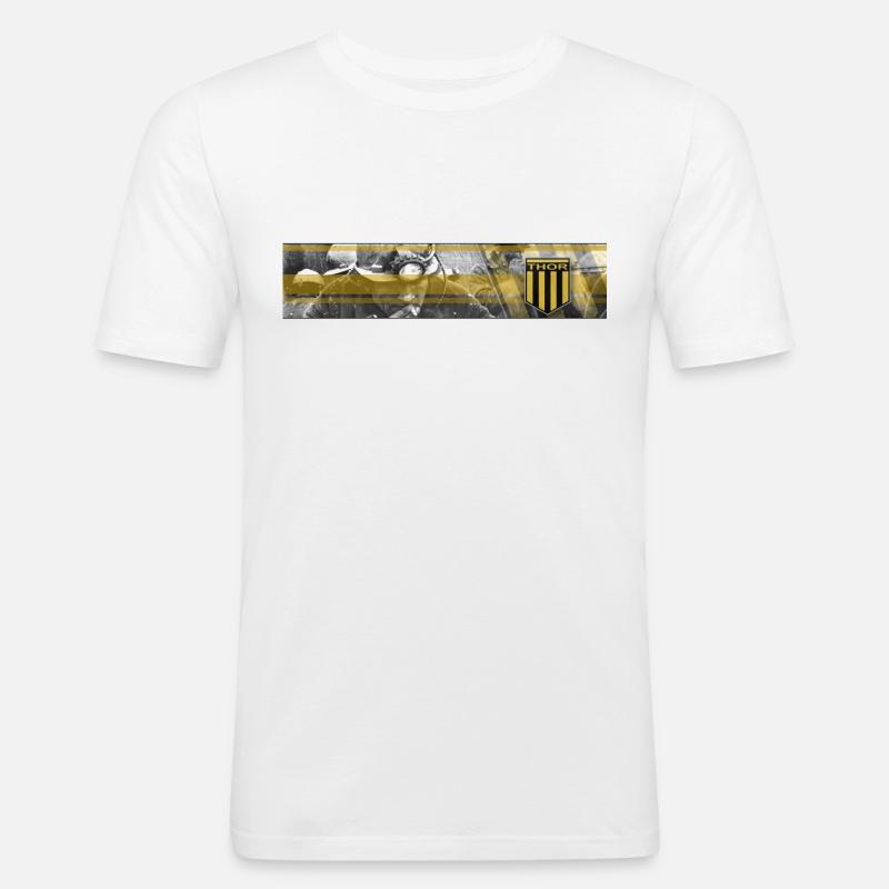 THOR MINING CREW - Männer Slim Fit T-Shirt - Weiß
