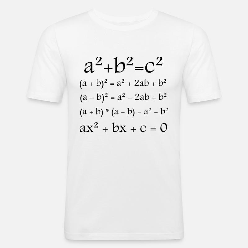 Mathematics / Math / Formula - Men's Slim Fit T-Shirt - white