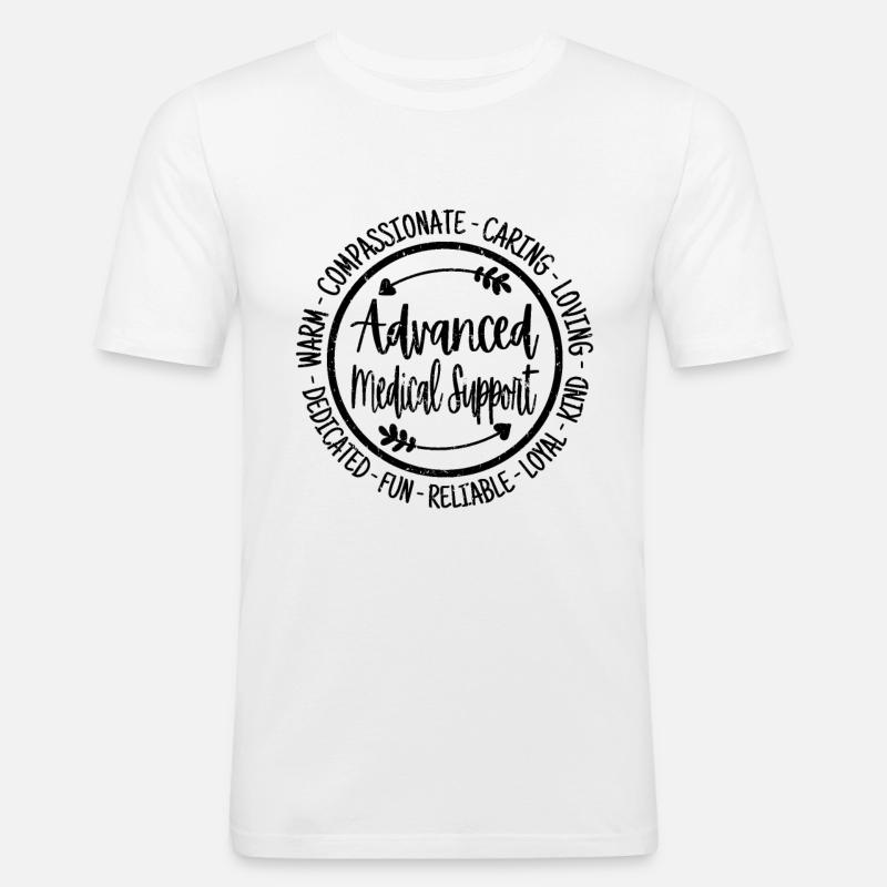 Erweiterter medizinischer Support-Assistent - Männer Slim Fit T-Shirt - Weiß
