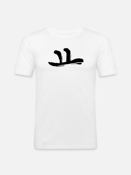 Korean letter Yo - Men's Slim Fit T-Shirt - white