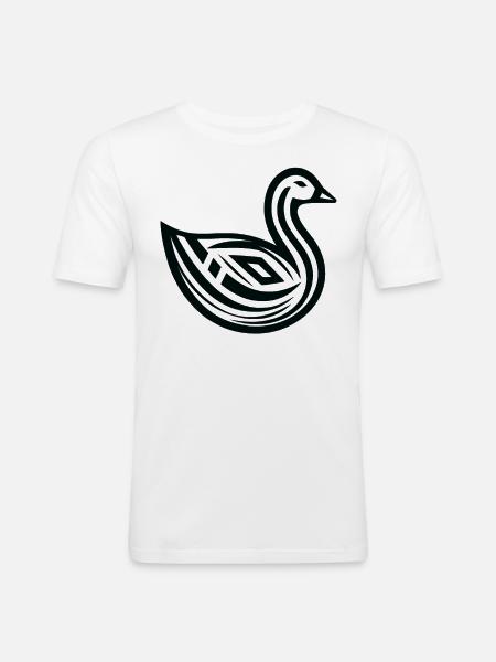 Gans Indianer-Tierkreis - Männer Slim Fit T-Shirt - Weiß