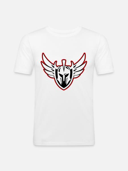 Spartan Warrior Helmet - Men's Slim Fit T-Shirt - white