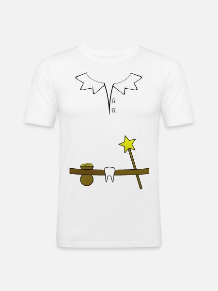 Zahnfee - Männer Slim Fit T-Shirt - Weiß