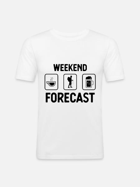 Weekend Forecast - (2) - Men's Slim Fit T-Shirt - white
