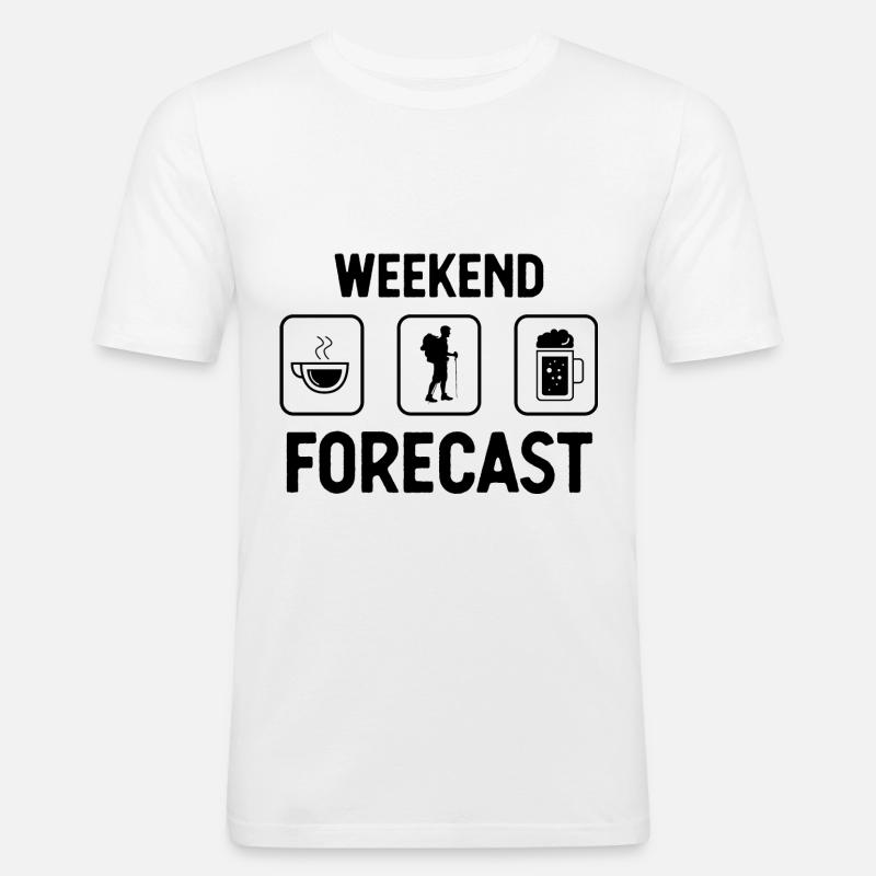 Wochenendprognose - (2) - Männer Slim Fit T-Shirt - Weiß