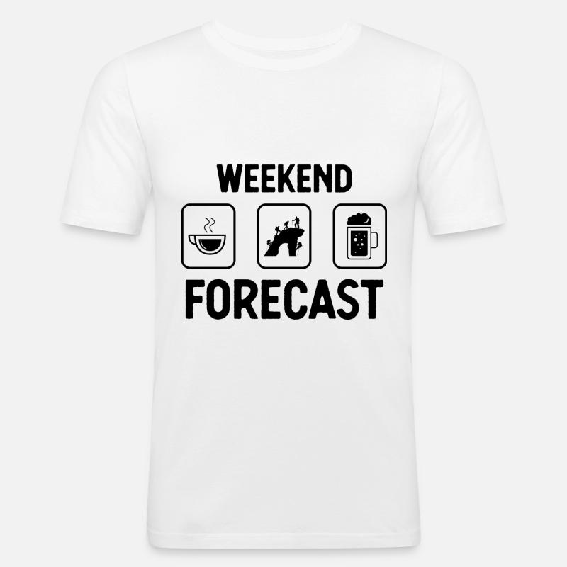 Wochenendprognose - (2) - Männer Slim Fit T-Shirt - Weiß