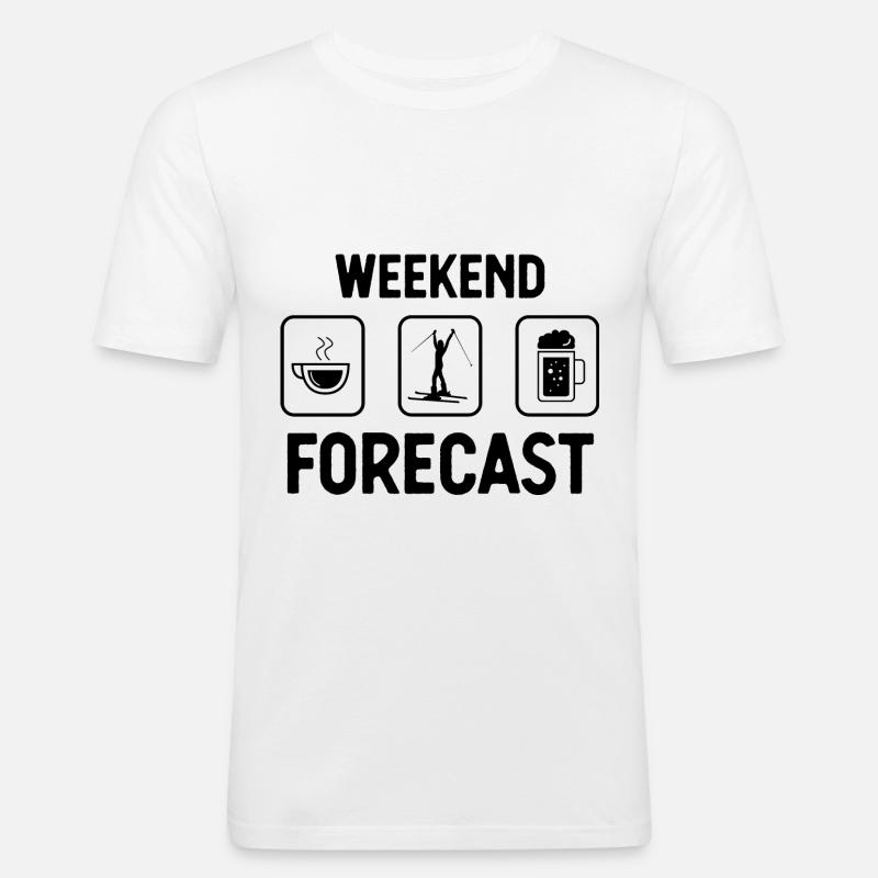Wochenendprognose 1 - (2) - Männer Slim Fit T-Shirt - Weiß