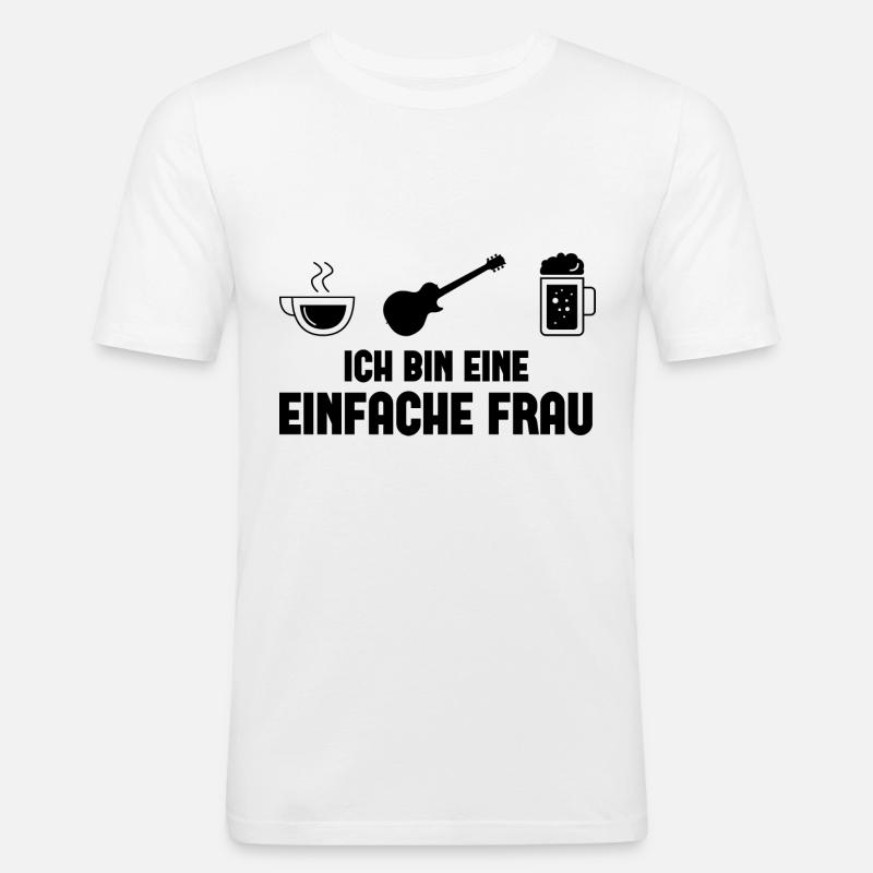 Ich bin ein Einfache Frau - - Männer Slim Fit T-Shirt - Weiß