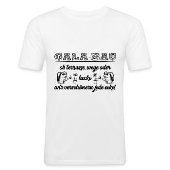 Galabau Galabauer Landscape gardener Gardener - Men's Slim Fit T-Shirt - white - Front - Nik (191cm)
