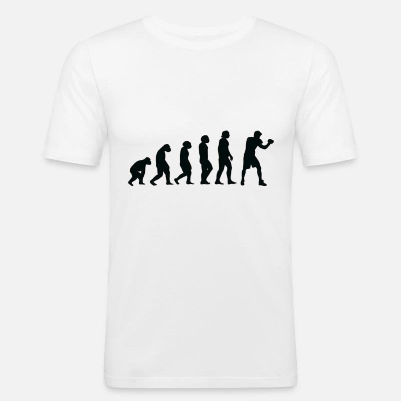 Evolution Boxing - Bo - Männer Slim Fit T-Shirt - Weiß