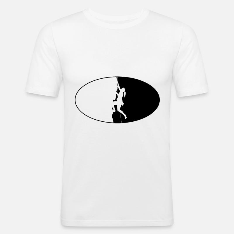 Semicircle and Climbing - (2) - Men's Slim Fit T-Shirt - white