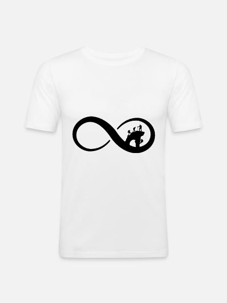 Infinity and Climbing - - Men's Slim Fit T-Shirt - white