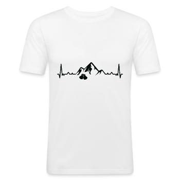 Berg 1 Heartbeat-Boxhandschuhe - Bo - Männer Slim Fit T-Shirt - Weiß - Vorne - Nik (191cm)