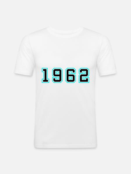 1962 Year Birthday - Men's Slim Fit T-Shirt - white