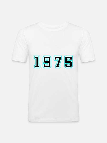 1975 Year Birthday - Men's Slim Fit T-Shirt - white