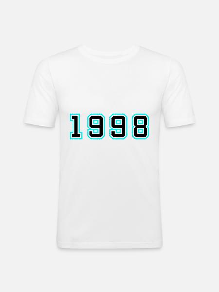 1998 Year Birthday - Men's Slim Fit T-Shirt - white