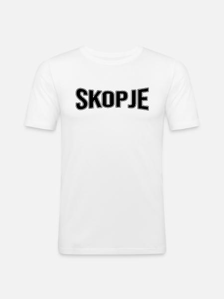 Skopje - Men's Slim Fit T-Shirt - white