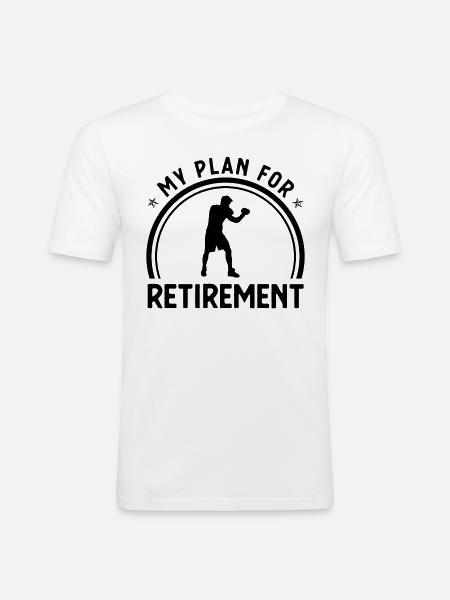Mon plan de retraite - - T-shirt près du corps Homme - blanc