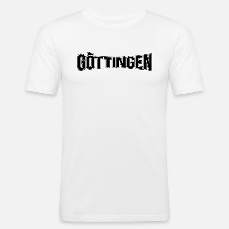 Göttingen - Männer Slim Fit T-Shirt - Weiß