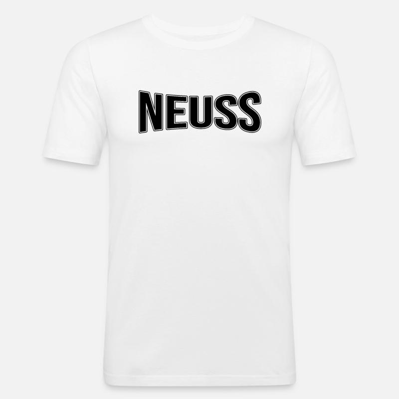 Neuss - Männer Slim Fit T-Shirt - Weiß