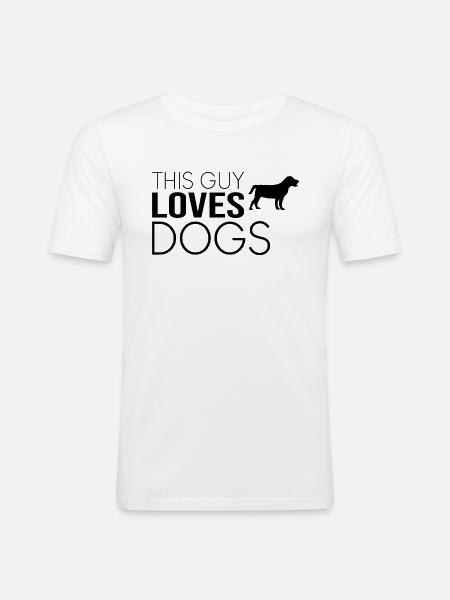 Typ Hund Spruch - Männer Slim Fit T-Shirt - Weiß