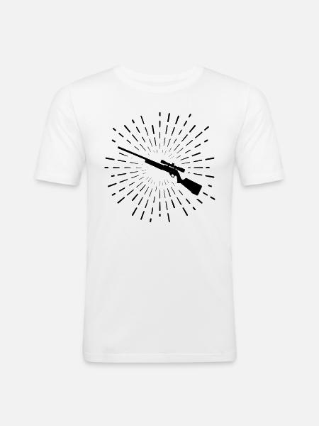 Fireworks and hunting - - Men's Slim Fit T-Shirt - white
