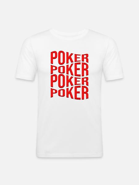 poker - Men's Slim Fit T-Shirt - white