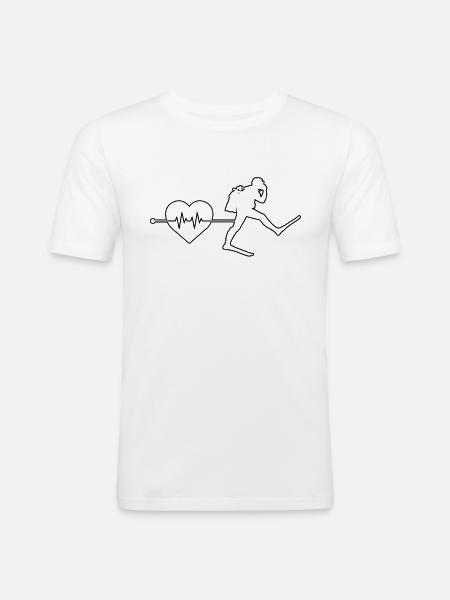 Diving heartbeat - Men's Slim Fit T-Shirt - white