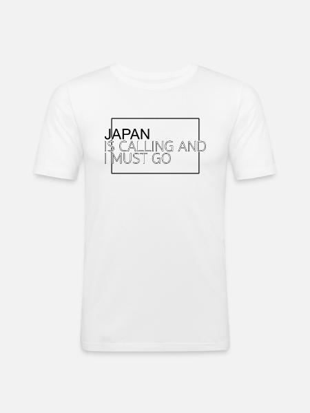 Japan Spruch - Männer Slim Fit T-Shirt - Weiß
