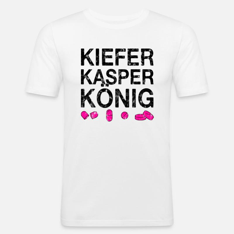 Techno party feiern Spruch - Männer Slim Fit T-Shirt - Weiß