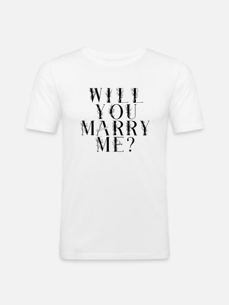 Marriage Wedding Saying - Men's Slim Fit T-Shirt - white
