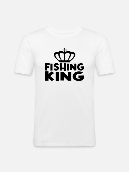 Fishing King - Men's Slim Fit T-Shirt - white