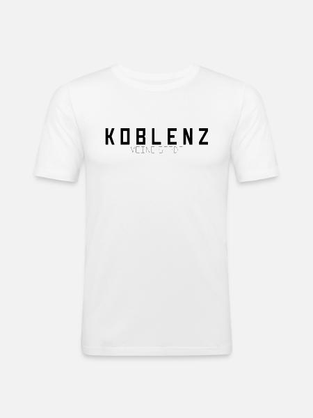 Coblence Ma ville - T-shirt près du corps Homme - blanc