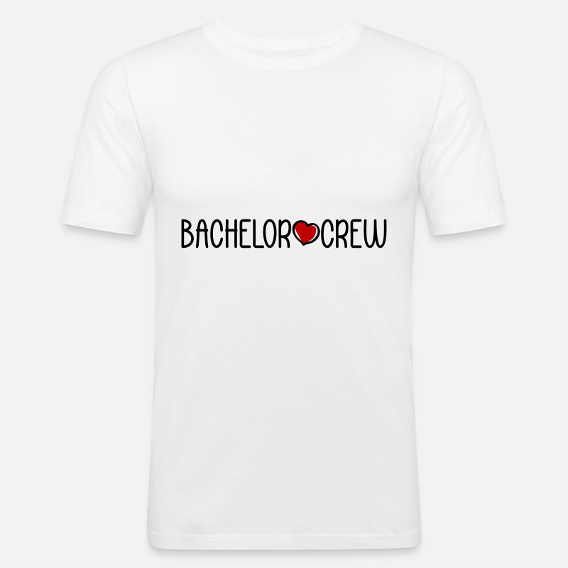 Bachelor Crew - Men's Slim Fit T-Shirt - white