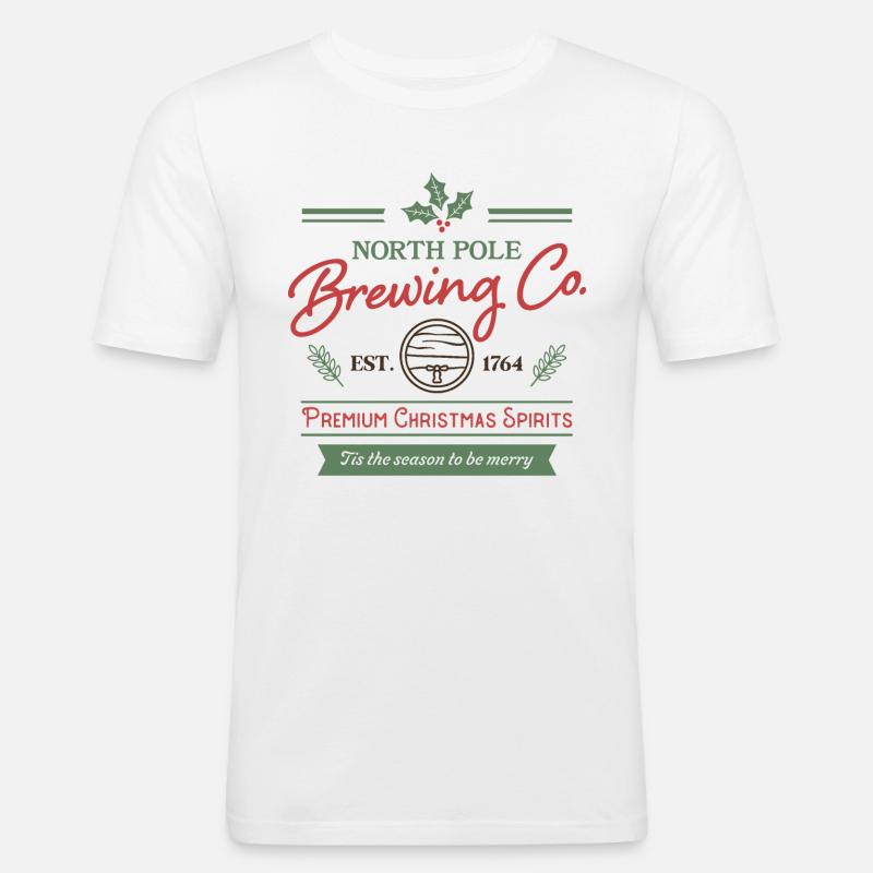 North Pole Brewing Co. - Männer Slim Fit T-Shirt - Weiß