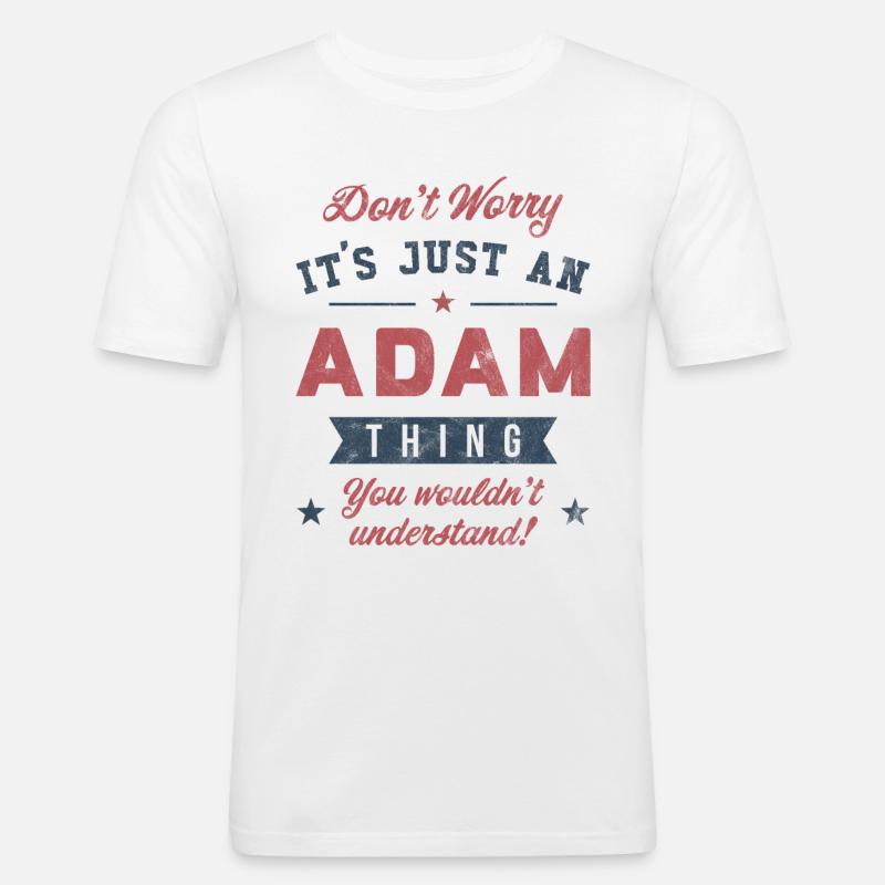 C’est un truc d’Adam - T-shirt près du corps Homme - blanc