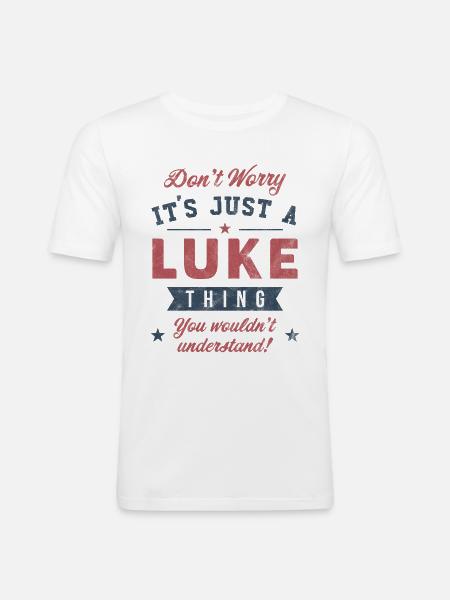Its a Luke thing - Men's Slim Fit T-Shirt - white