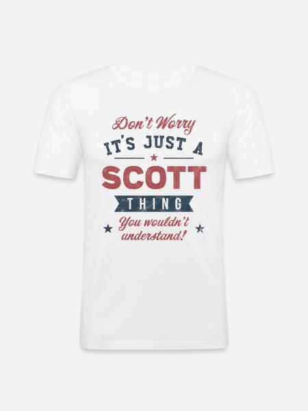 Its a Scott thing - Men's Slim Fit T-Shirt - white