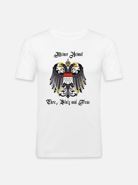 Cologne - my home, honor, pride and loyalty - Men's Slim Fit T-Shirt - white