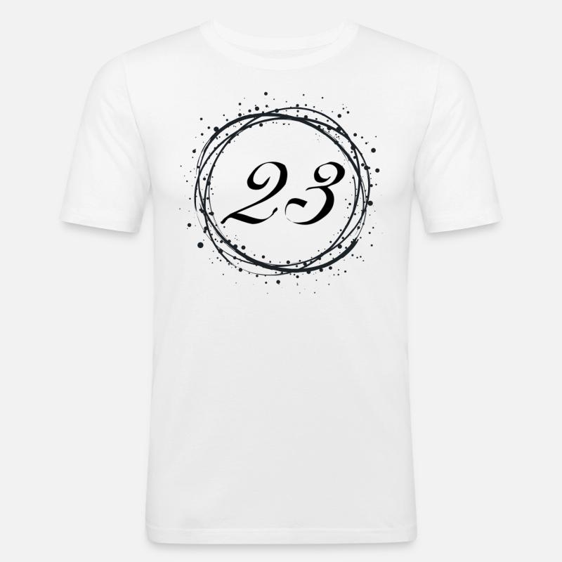 23 - Männer Slim Fit T-Shirt - Weiß
