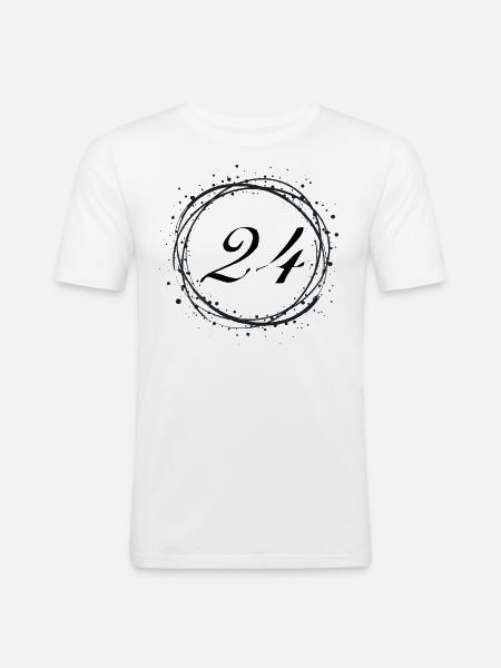 24 - T-shirt près du corps Homme - blanc