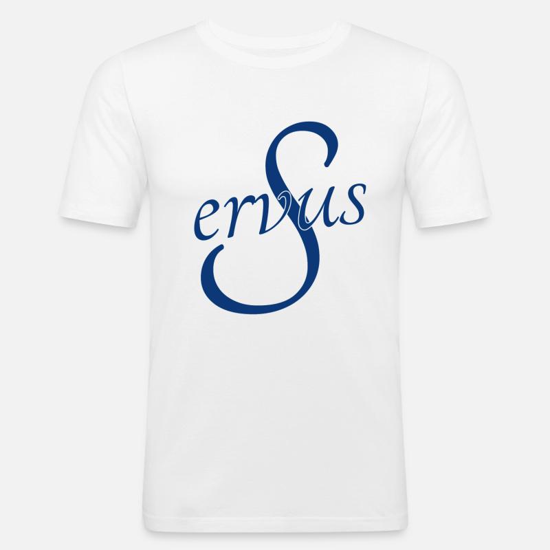 Servus - Männer Slim Fit T-Shirt - Weiß