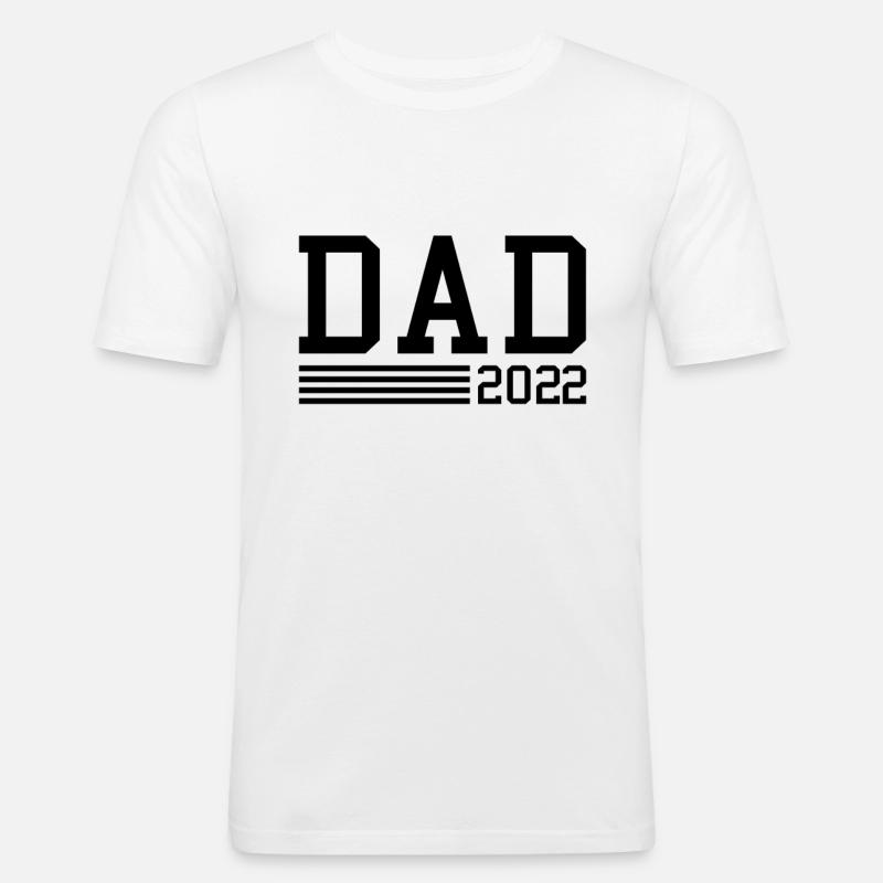 Dad 2022 - Männer Slim Fit T-Shirt - Weiß