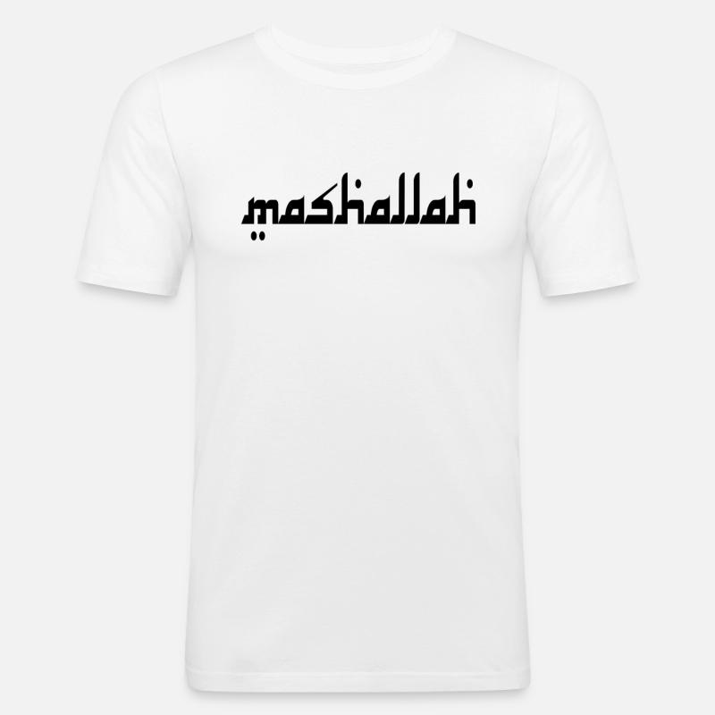 Mashallah - Männer Slim Fit T-Shirt - Weiß