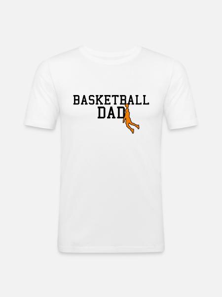 basketball dad - Men's Slim Fit T-Shirt - white